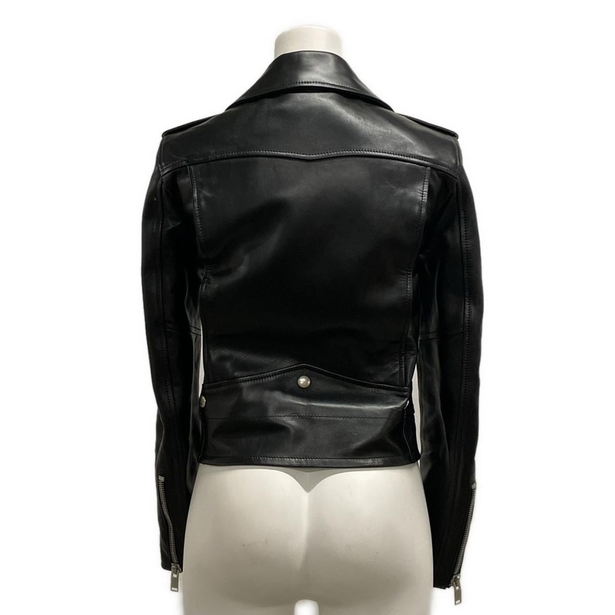 Saint Laurent Paris Rider Giacca Zip Autunno Inverno Doppio Pelle di Agnello