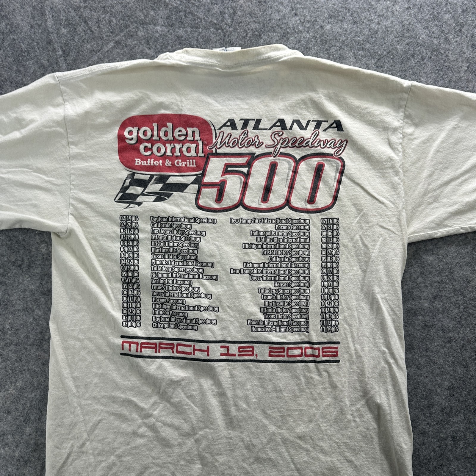 Vintage Atlanta Motor Speedway Shirt Mens Large NASCAR Racing Golden Corral 2000