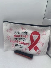 Breast Cancer Awareness Accessories Makeup Bag 9x6 B1