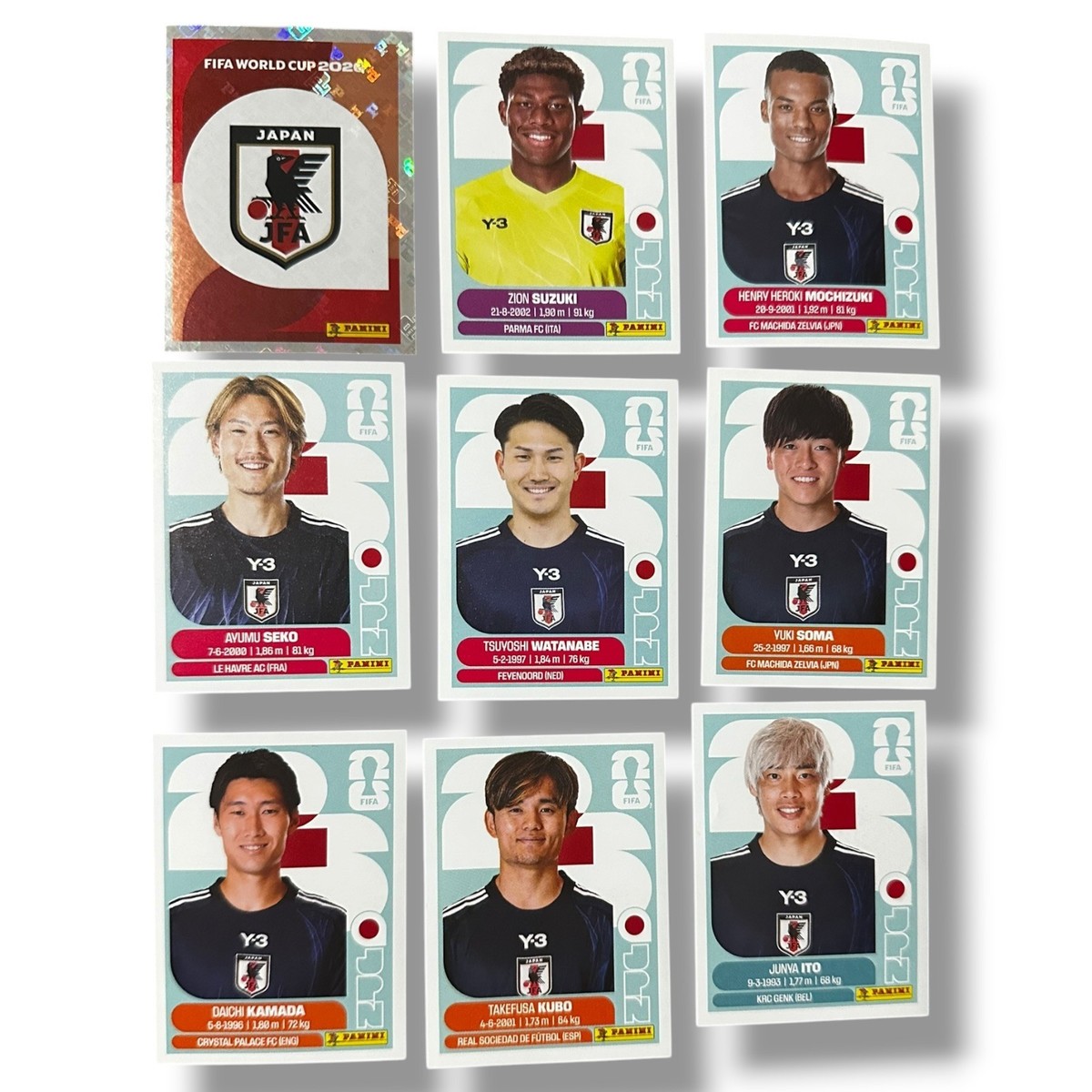Panini 2026 World Cup Stickers Japan JPN USA Edition White Border