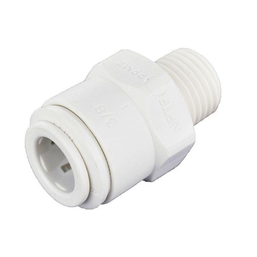 John Guest 3/8" OD x 1/4" NPT Male Push-to-Connect Plastic Plumbing Fitting