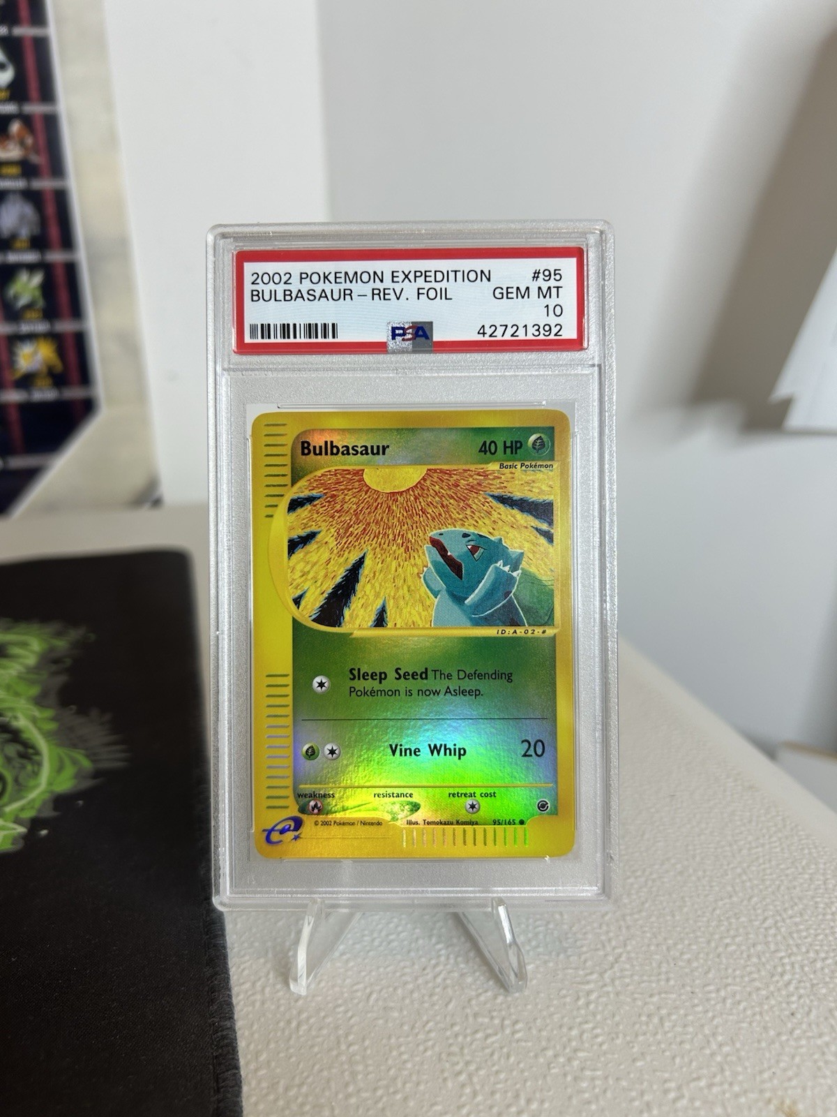 Pokemon Bulbasaur Reverse Holo 95/165 Expedition 95 PSA 10 GEM MINT