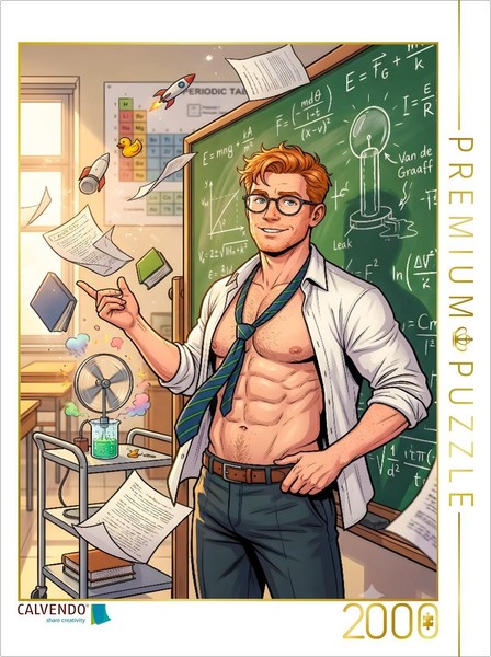 Calvendo Puzzle The Teacher At The Night School | 2000 Pieces, Finished Size 35.-image