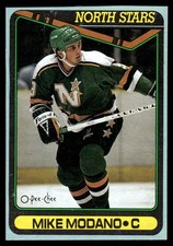 1990-91 O-Pee-Chee Box Bottoms Mike Modano Minnesota North Stars #F