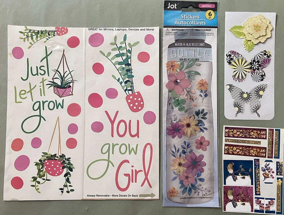 Lot of Flower Scrapbook Card-making Stickers! Sticko, Prima, K & Co - Image 4 of 4