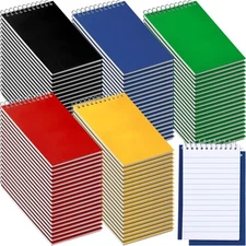 100 Pieces Spiral Memo Pads Bulk 3 x 5 Inch Small Note Pads Top Bound Lined C...