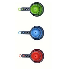 3pcs Collapsible Plastic Funnel Set with Non-Slip Base & Design fits Kitchen Use