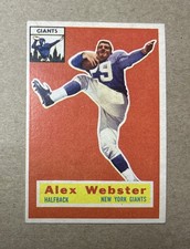 1956 Topps Football Alex Webster New York Giants Rookie Card #5. rookie card picture