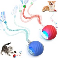 2 Packs Speed 2.0 Tail Interactive Cat Toys for Indoor Cats, Red Blue