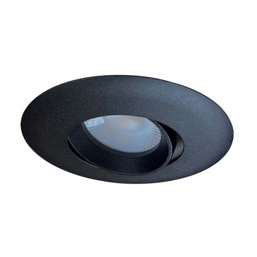 Spot LED encastrable orientable POGO 7W en aluminium noir mat Asled