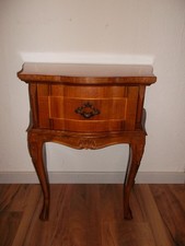 Beistelltisch Nachttisch Blumentisch Telefontisch mit Intarsien TOP