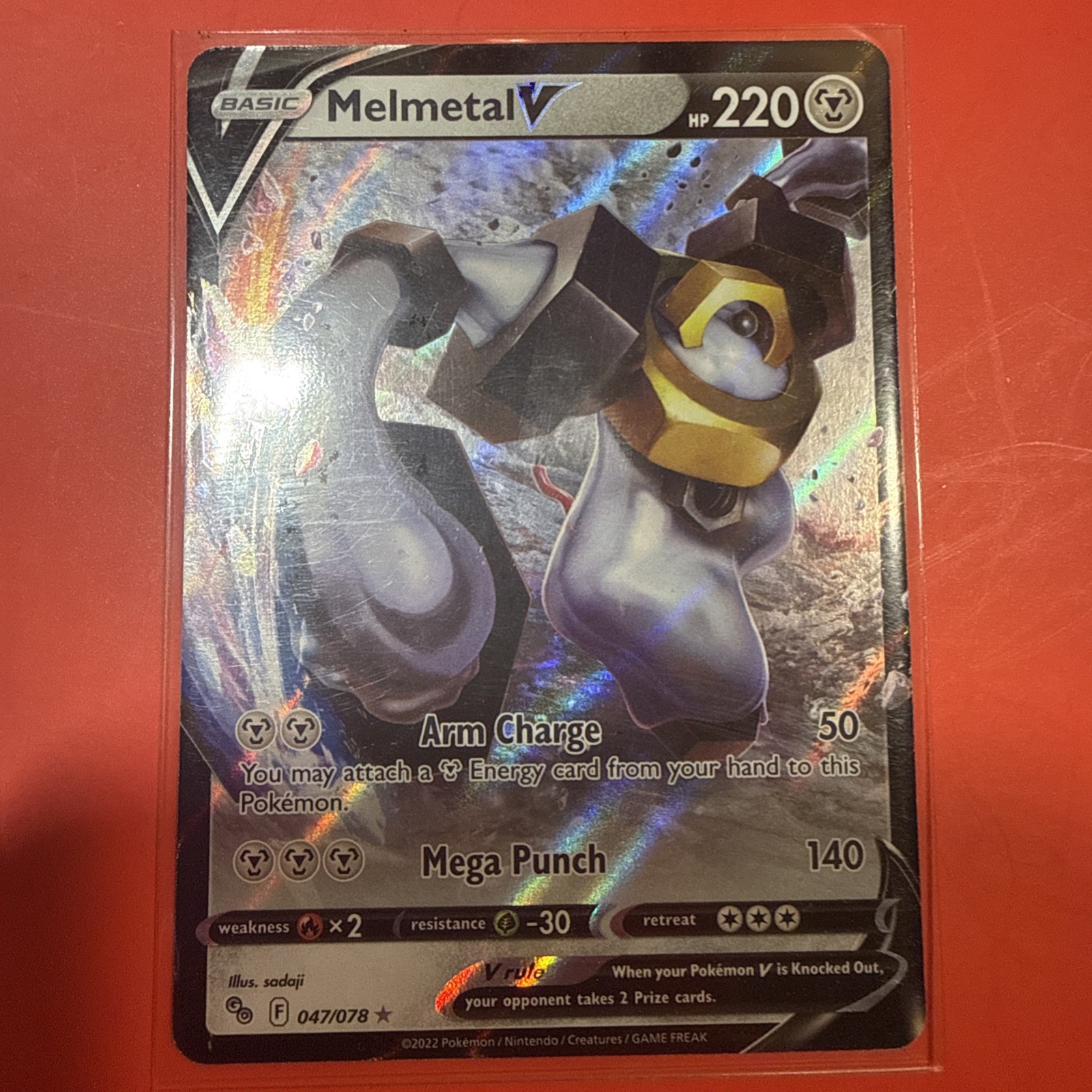 2022 Pokemon, Pokemon GO, #47/78 Melmetal V, Holo Ultra Rare