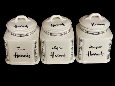 harrods tea coffee sugar jars