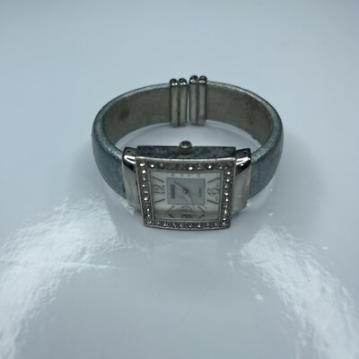E Kessaris Silver Blue Sparkle Cuff 13128 Accutime Japan Stainless Untested