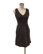 NWOT Madewell red black ivory tweed stretch shift sheath dress XS