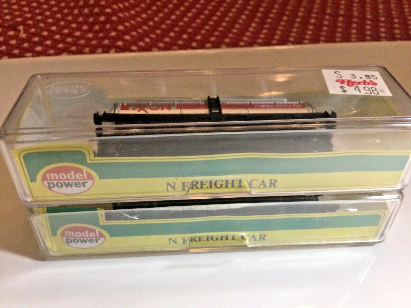 MODEL POWER N SCALE FREIGHT CAR TANKERS (2), NEW IN BOX 3411 and 3415
