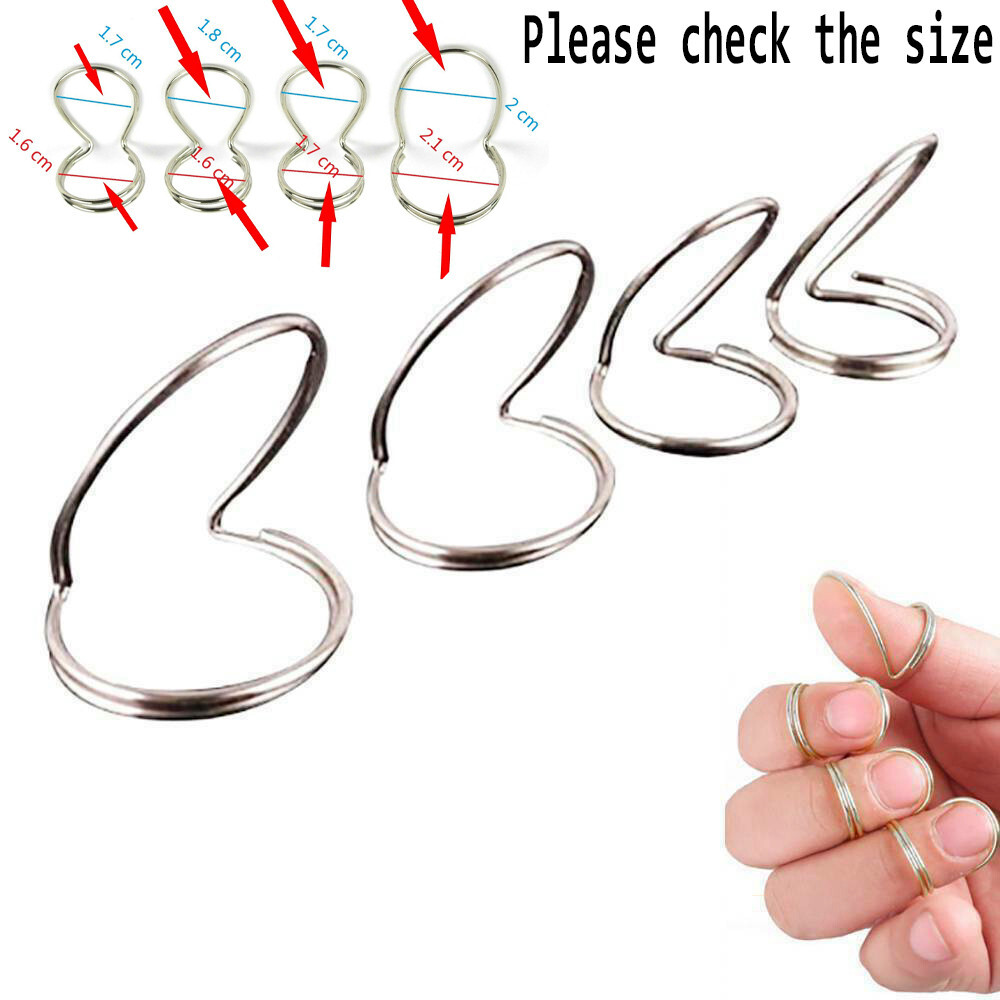 4Pcs Stainless Steel Finger Thumb Picks for Banjo Ukulele Guitar  
