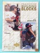 2001 UD Pros and Prospects Franchise Building Blocks Card #F5 J.Thome/C.Sabathia