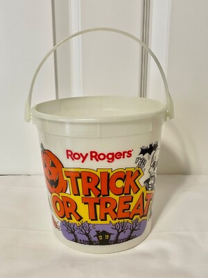 Roy Rogers Happy Halloween Bucket Pail 1994 HARDEE'S Glow In The Dark