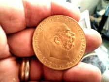 FRANCESCO GIUSEPPE  5 LIRE ORO(PERFETTA RIPRODUZIONE PLACCATA ORO)