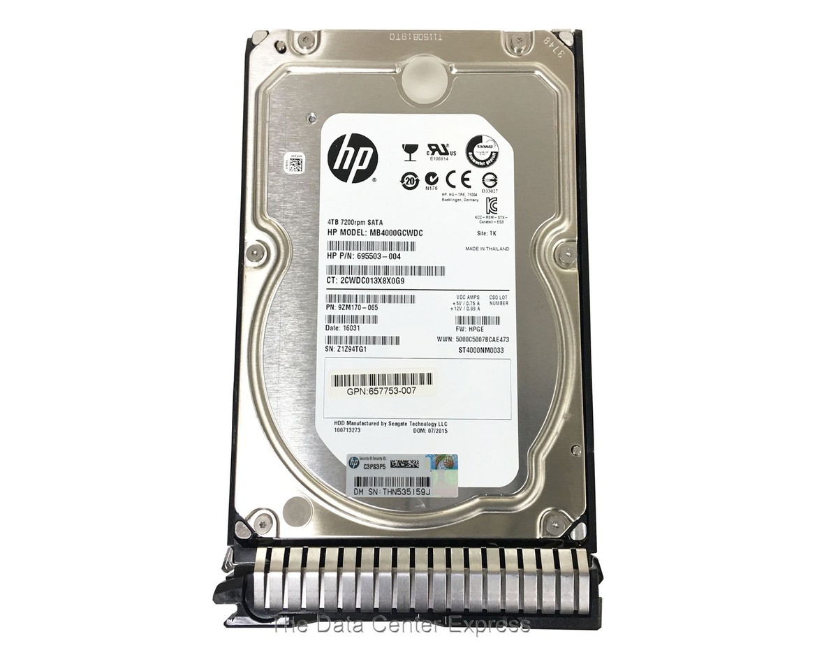 HPE SUB REF) 4TB SATA 6G 7.2K LFF SCC 3.5