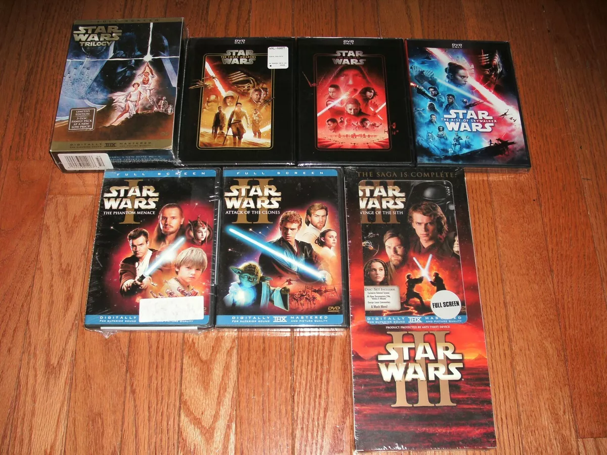 Brand New Sealed. Set of 9 Star Wars movies on DVD. Episodes 1 9