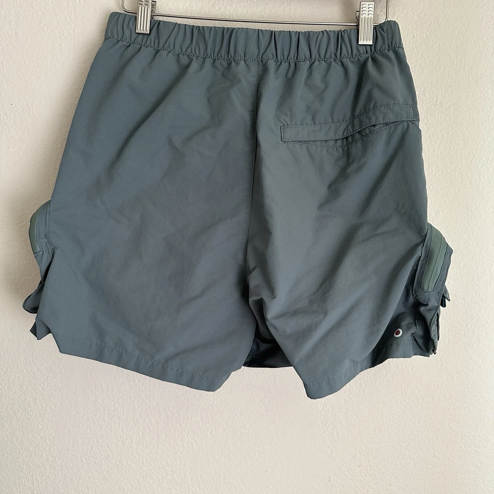 Pantalones Cortos Rhuigi X Zara Para Hombre Medianos Azul Verde Carga Utilidad Bermudas Raro Foto 2 de 4