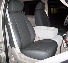 For Chevy Silverado 2007-2013 Iggee Custom Made Fit 2 Front Seat Covers Charcoal