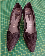 Swiss black lace vintage shoes