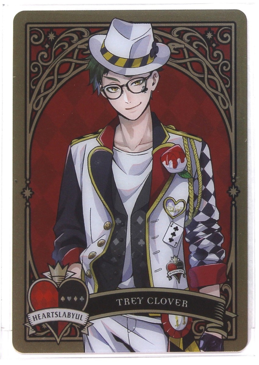 Disney Twisted Wonderland Metal Card J1-04 Trey Clover BANDAI
