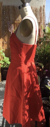 *YUMI KIM* Orange Cut-out Pleated Dress Small - Picture 5 of 5