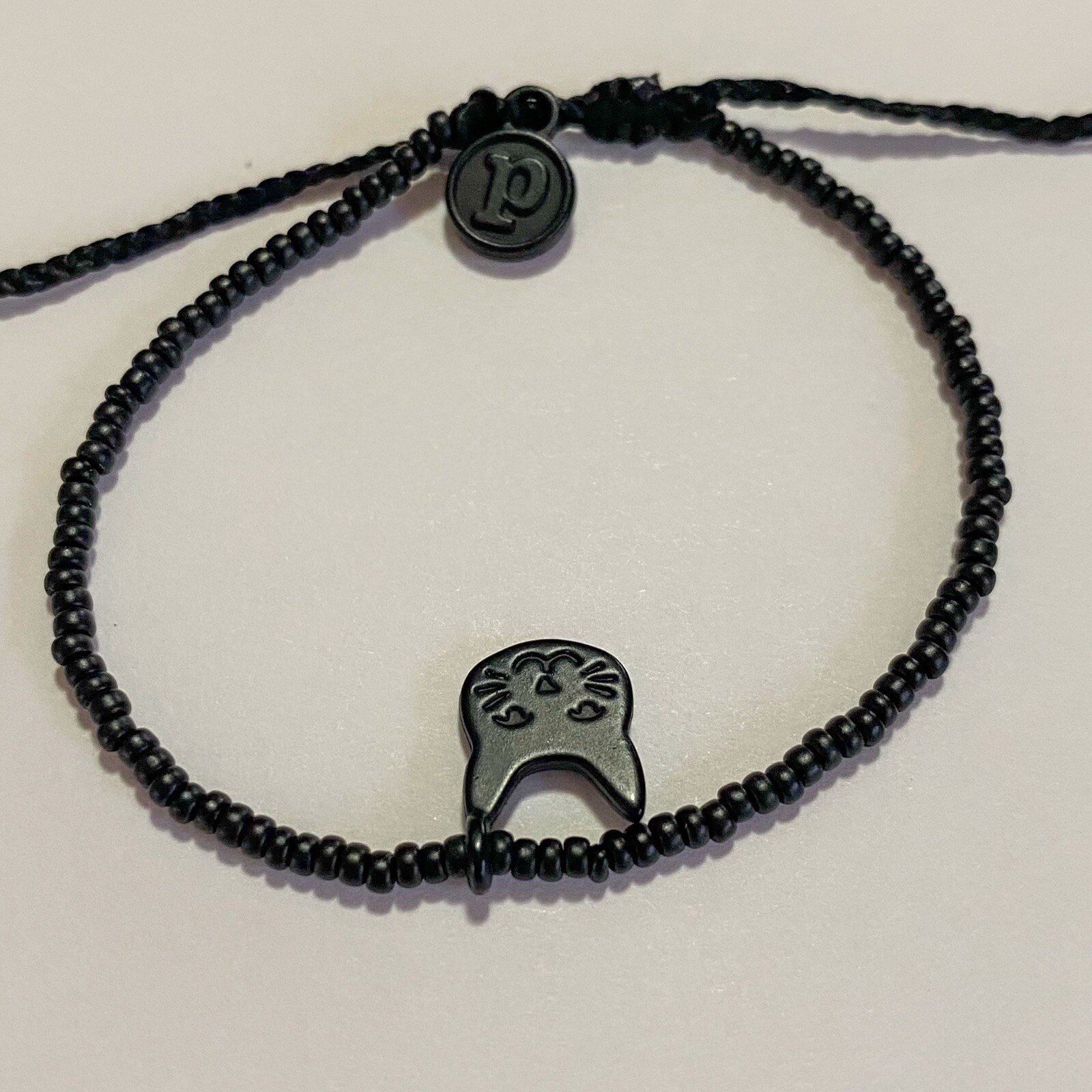 Pura Vida RARE Black Cat Seed Bead Bracelet With Cora… Gem