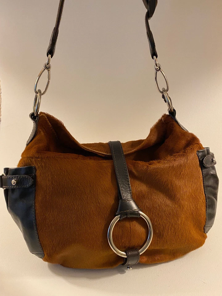 Orciani Pony Hair Leather Medium Shoulder Bag - Image 2 of 4