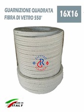 GUARNIZIONE QUADRATA ALTA TEMPERATURA 16X16mm SPORTELLO STUFA PELLET VULCANIA TH