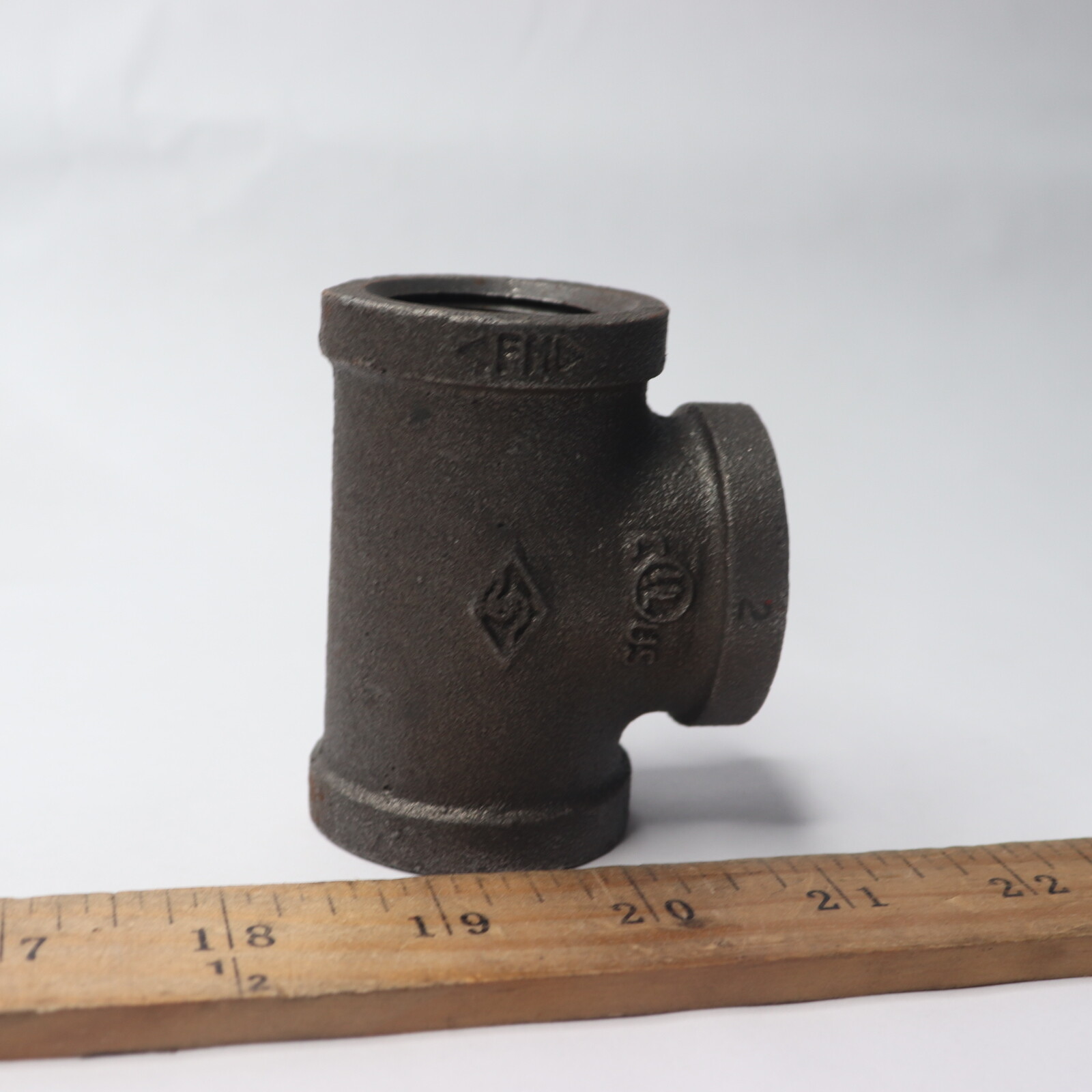 Threaded Tee Pipe Fitting Malleable Iron Black 150#