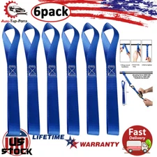 6 Pack Soft Loop Tie Down Straps Lashing 4500LBS Heavy Duty Motorcycle Handlebar
