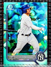 JASSON DOMINGUEZ - 2022 BOWMAN CHROME SAPPHIRE PROSPECT AQUA REFRACTOR    #ED/99