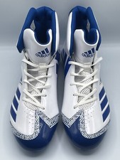 Botines de fútbol Adidas Freak X de carbono nuevos talla 16 blancos y azules #BW1508
