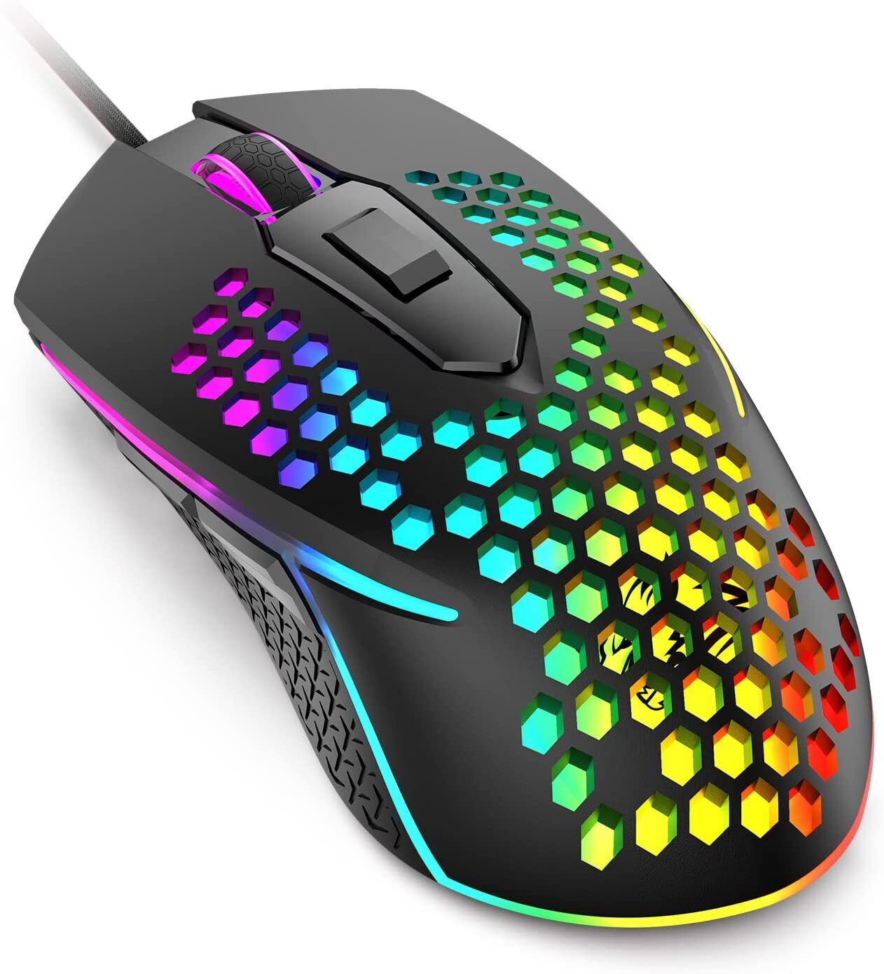 UK RGB USB Wired Optical Gaming Mouse for Computer PS4 Xbox 6400 DPI |