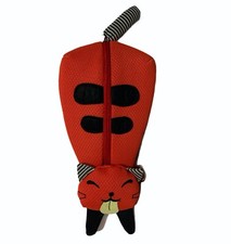 Cat Shaped Zippered Makeup Pencil Pouch Red Black NWOT