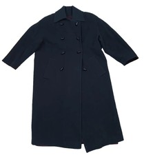 Jacobson’s Pure Camel Hair Vintage Black Full Length Overcoat Trench Coat L
