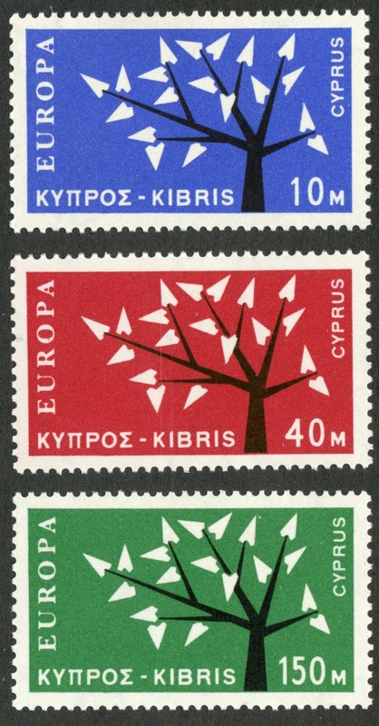 Cyprus 1962 Europa Scott 219-221 Complete Set MNH (**) CV $76 0A