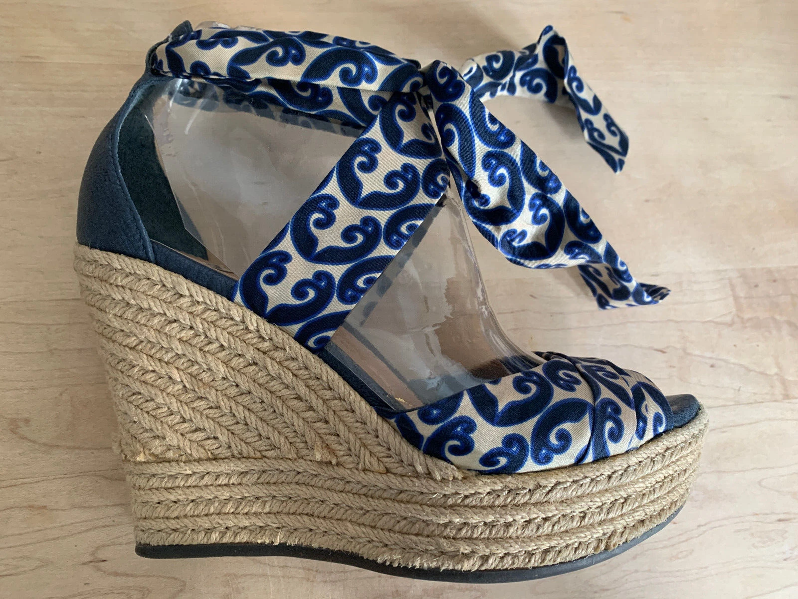 Sandali UGG sandali zeppe plateau zeppa blu fiori 37