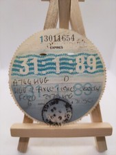 FORD HGV Lorry Stamped 1989 Old Original Road Car Cars Tax Disc DISCS 89 Rare