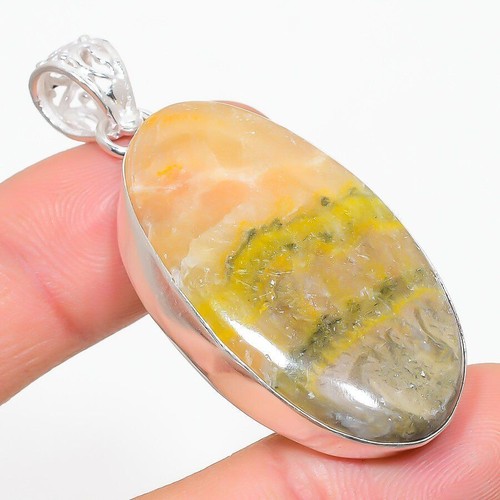 Pendentif En Argent 925 Avec Jaspe Bourdon En Forme Goutte - Modèle P-AR-76, Neuf Avec étiquettes