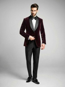 maroon tuxedo blazer