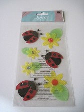 Scrapbooking Crafts Stickers Jolee's Yellow Flowers Glitter Ladybugs Repeats Big
