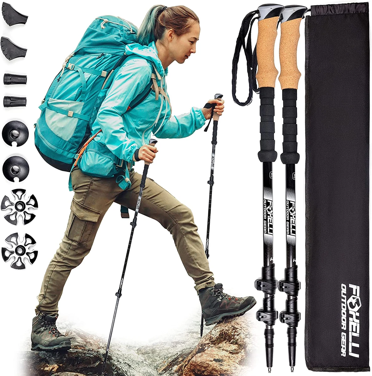 Collapsable hiking poles cheap