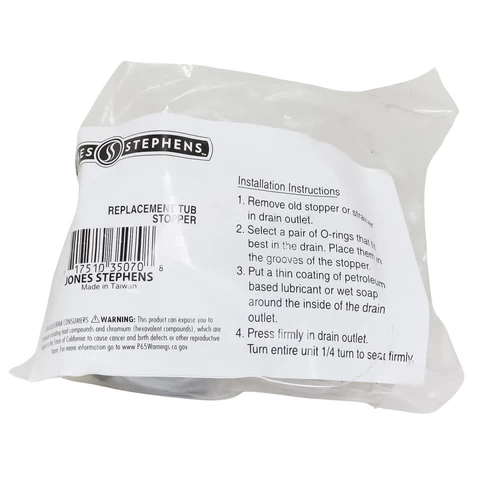 Jones Stephens P35070 Replacement Tub Stopper with 5 Different O-Rings - Picture 5 of 7