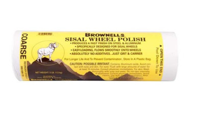 Brownells Sisal Wheel Polish 3 lb Tube Metal Buffing Compound Steel Polishing